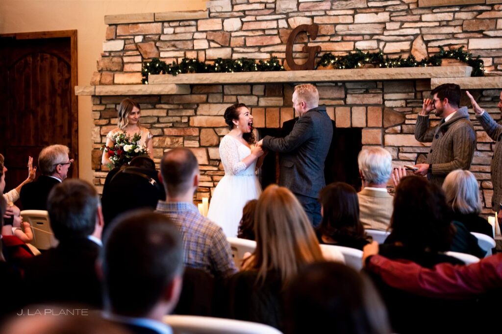 Ceremony at an indoor wedding venue in Colorado Springs