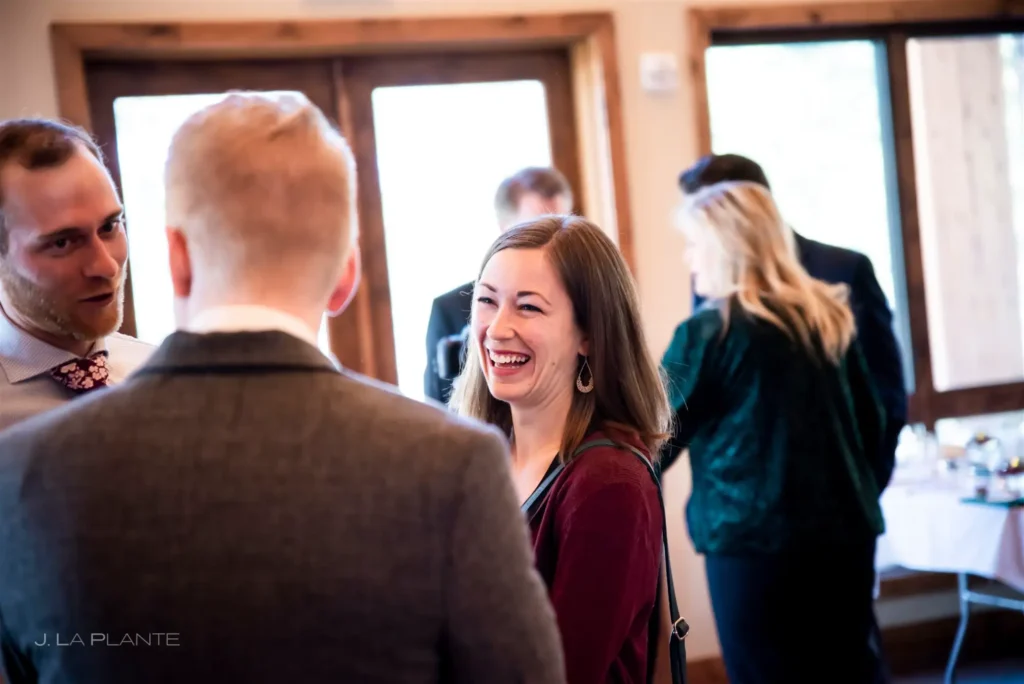 Attendees at a fundraising event at The Lodge at Cathedral Pines 