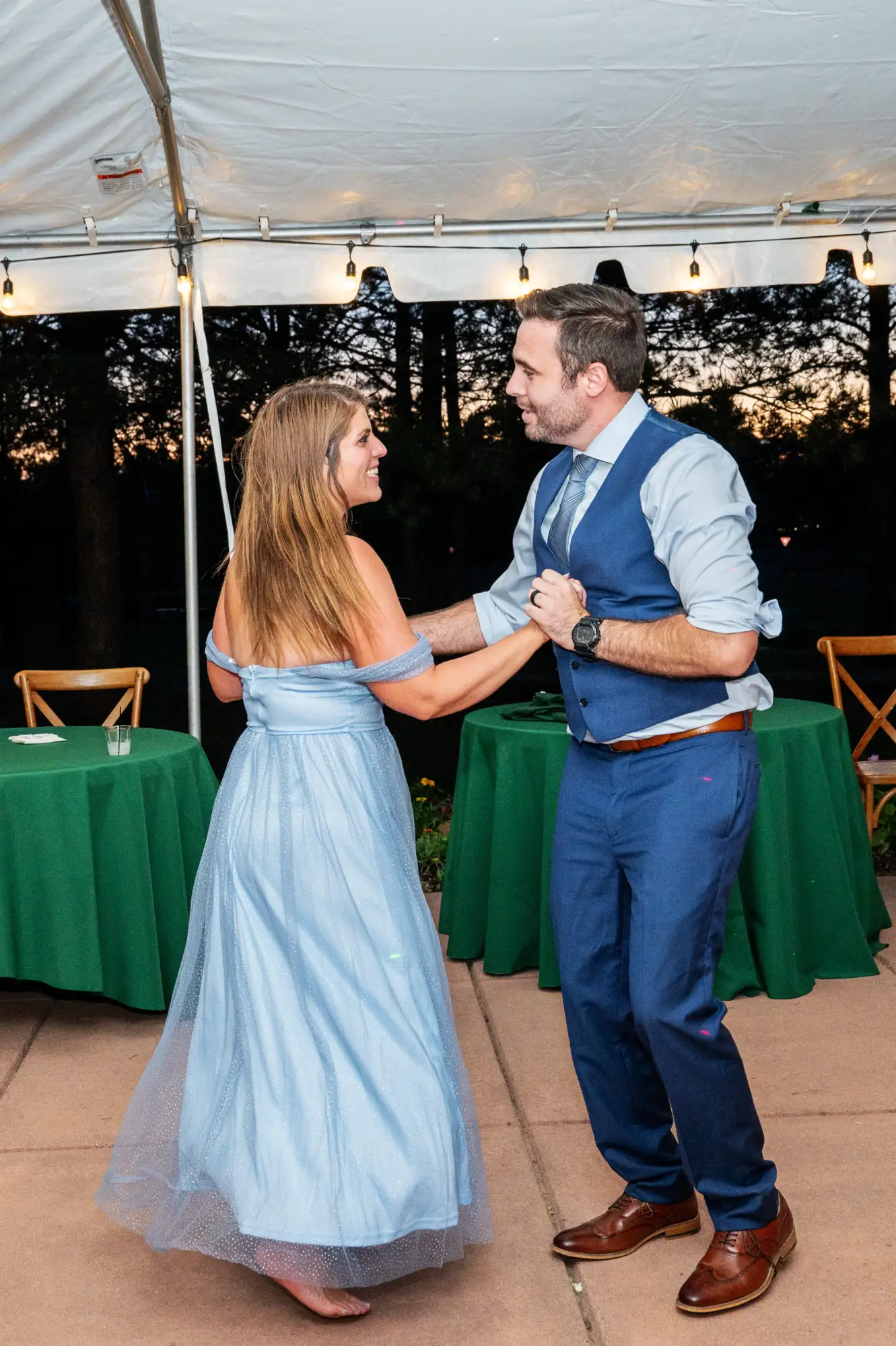 Couple dancing at an adult prom in Colorado Springs