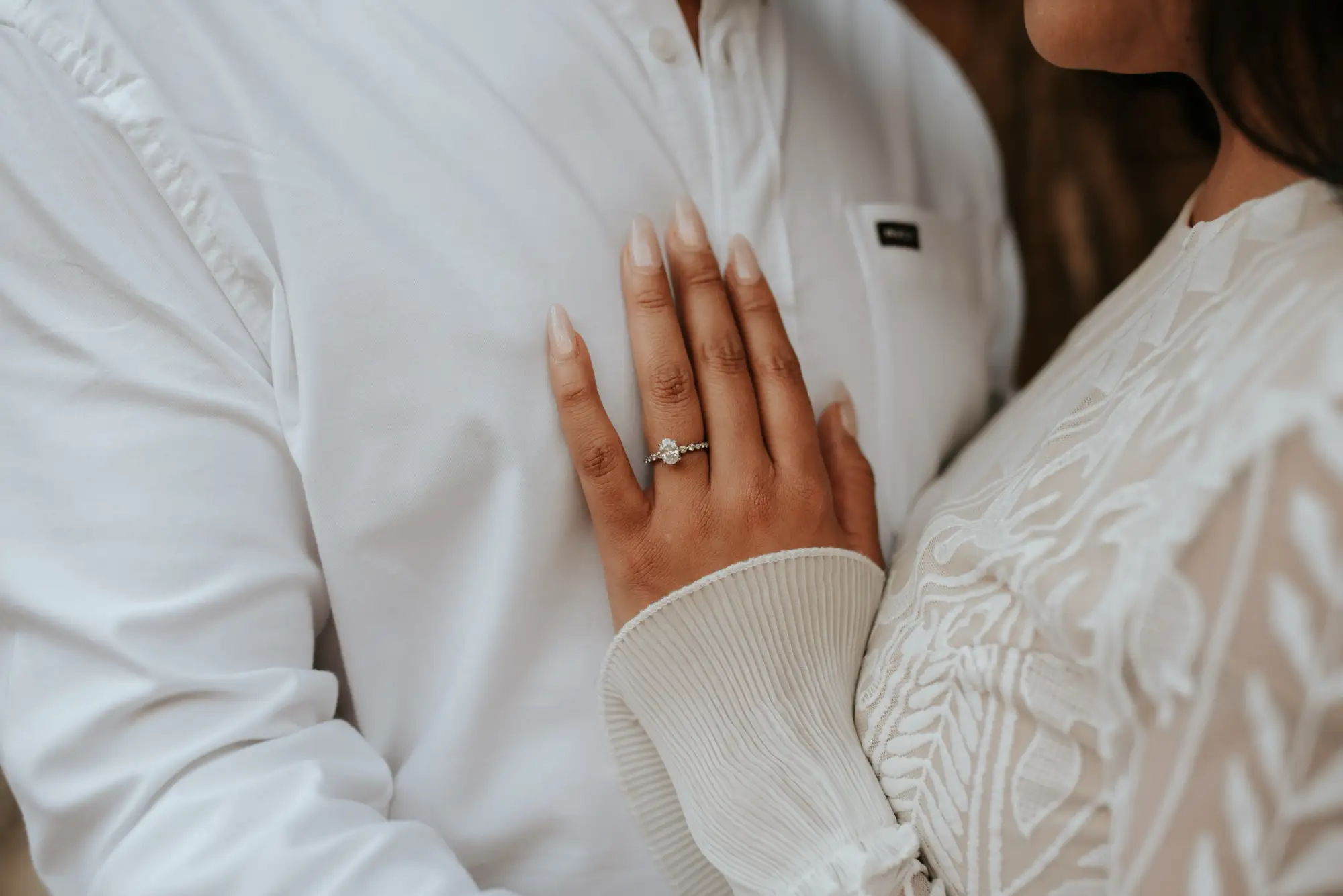 Engaged couple planning an engagement party