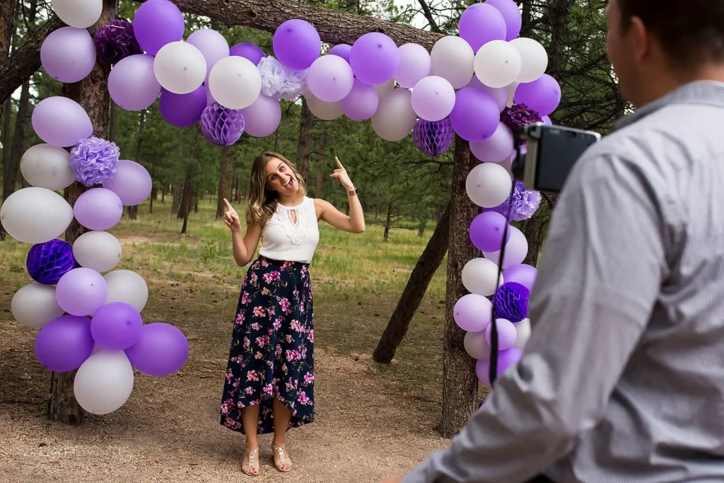 Balloon photo booth at a graduation party venue in Colorado Springs