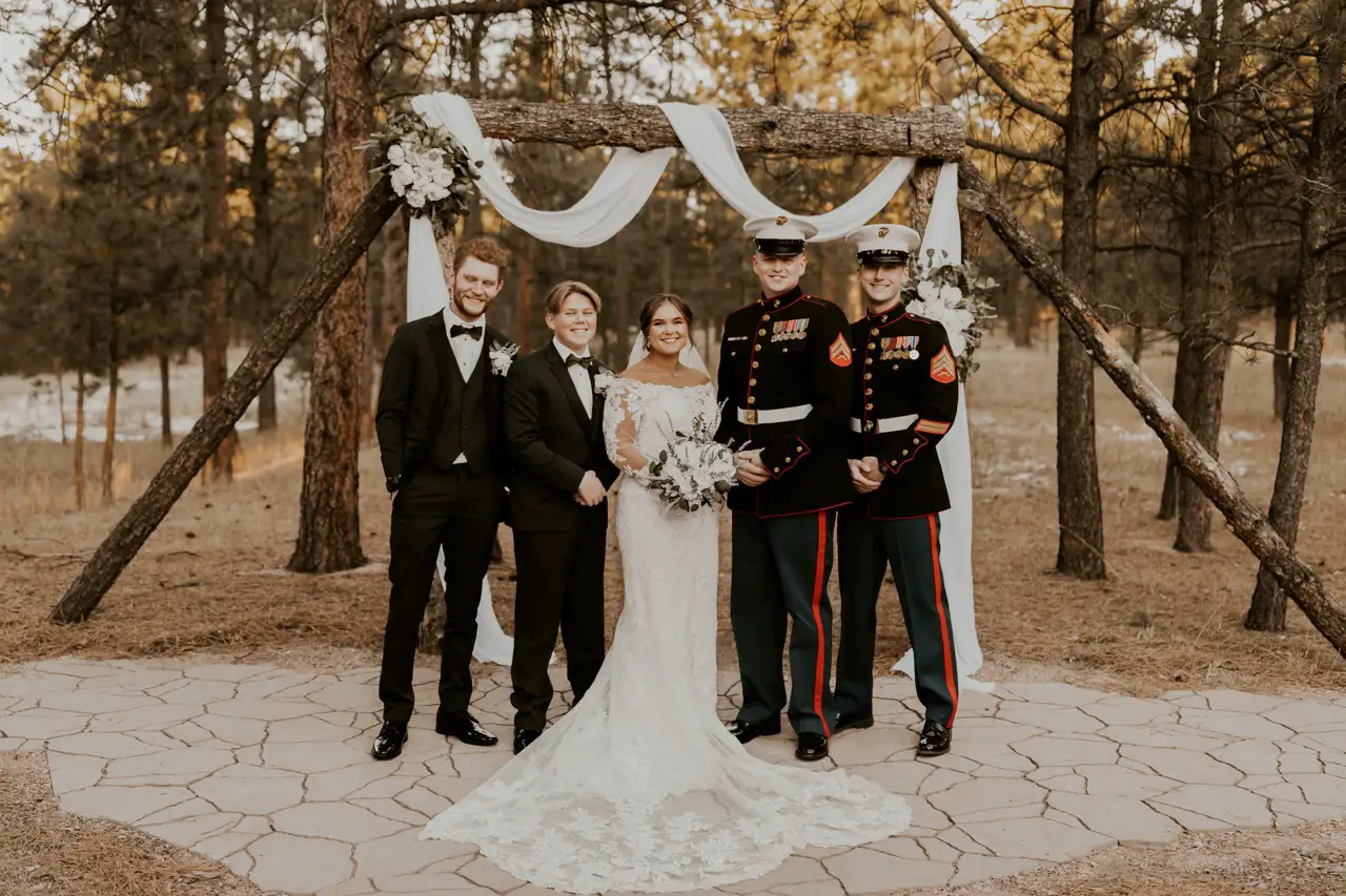 A military wedding in Colorado Springs at The Lodge at Cathedral Pines