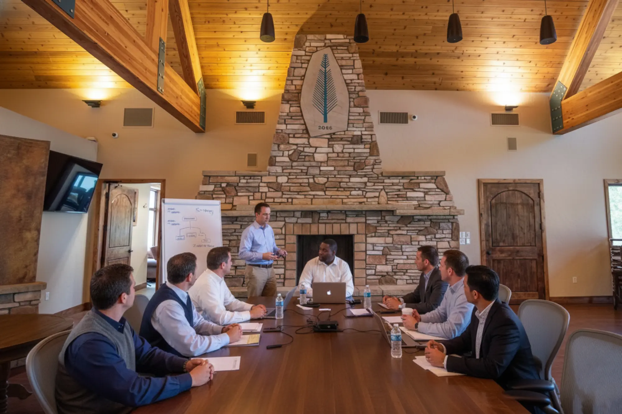 Business planning for the new year meeting at The Lodge at Cathedral Pines