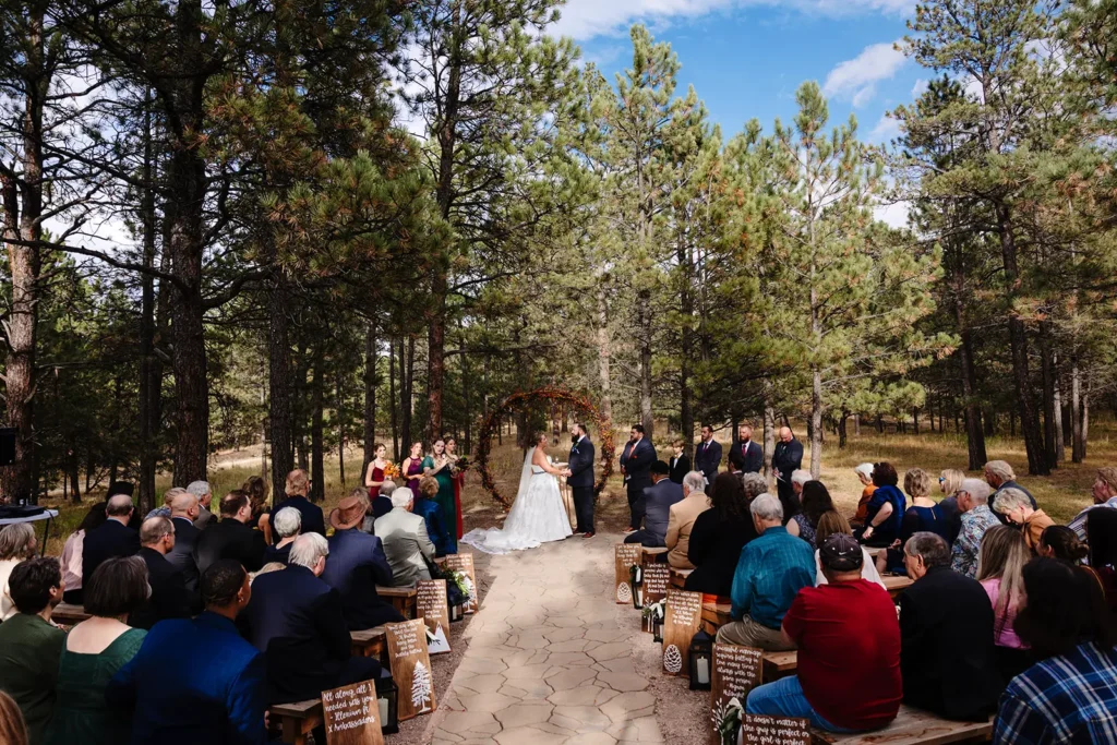 Outdoor wedding ceremony in Colorado Springs