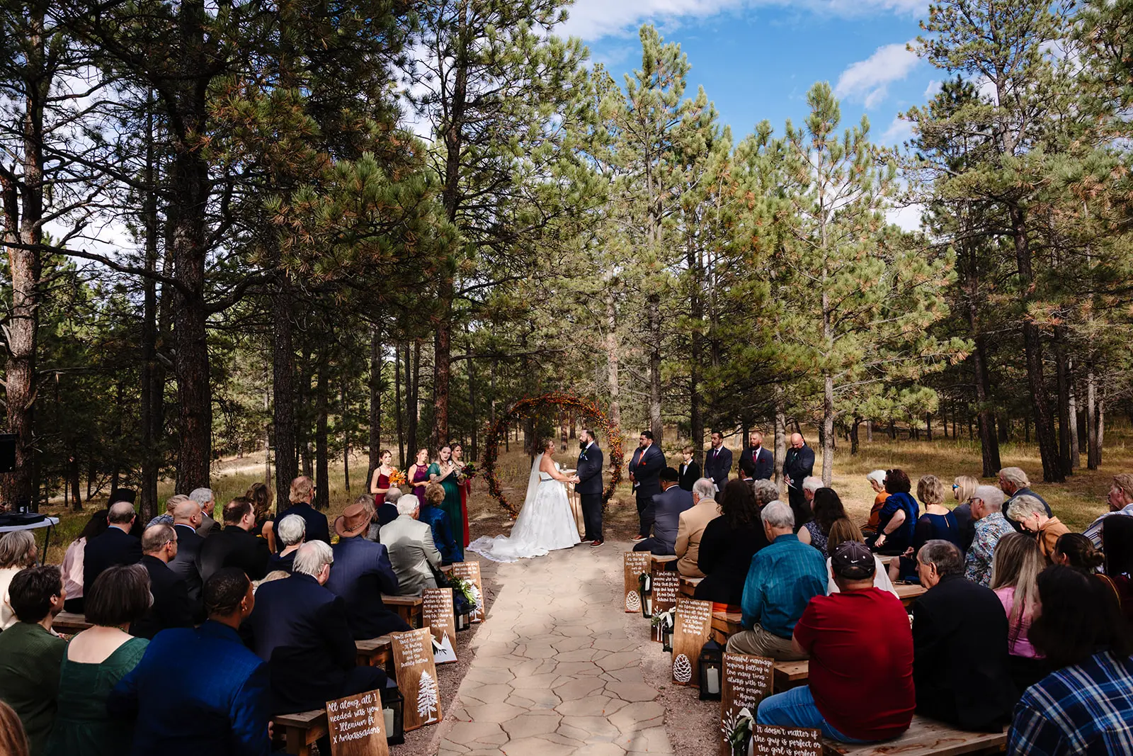 Outdoor wedding ceremony in Colorado Springs