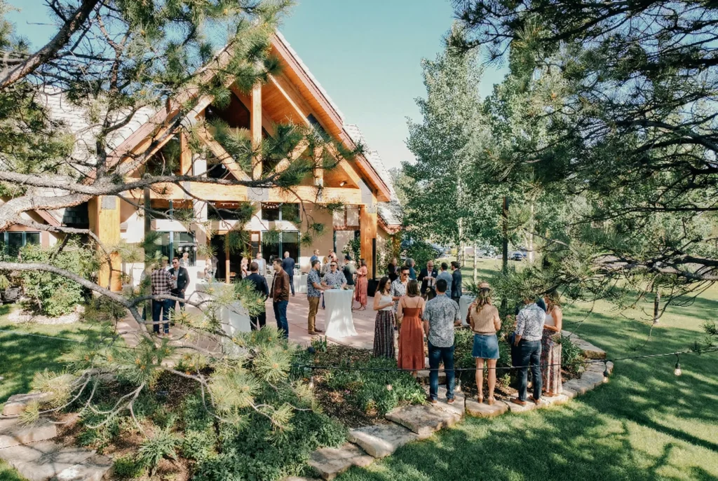 A company picnic in Colorado Springs at The Lodge at Cathedral Pines