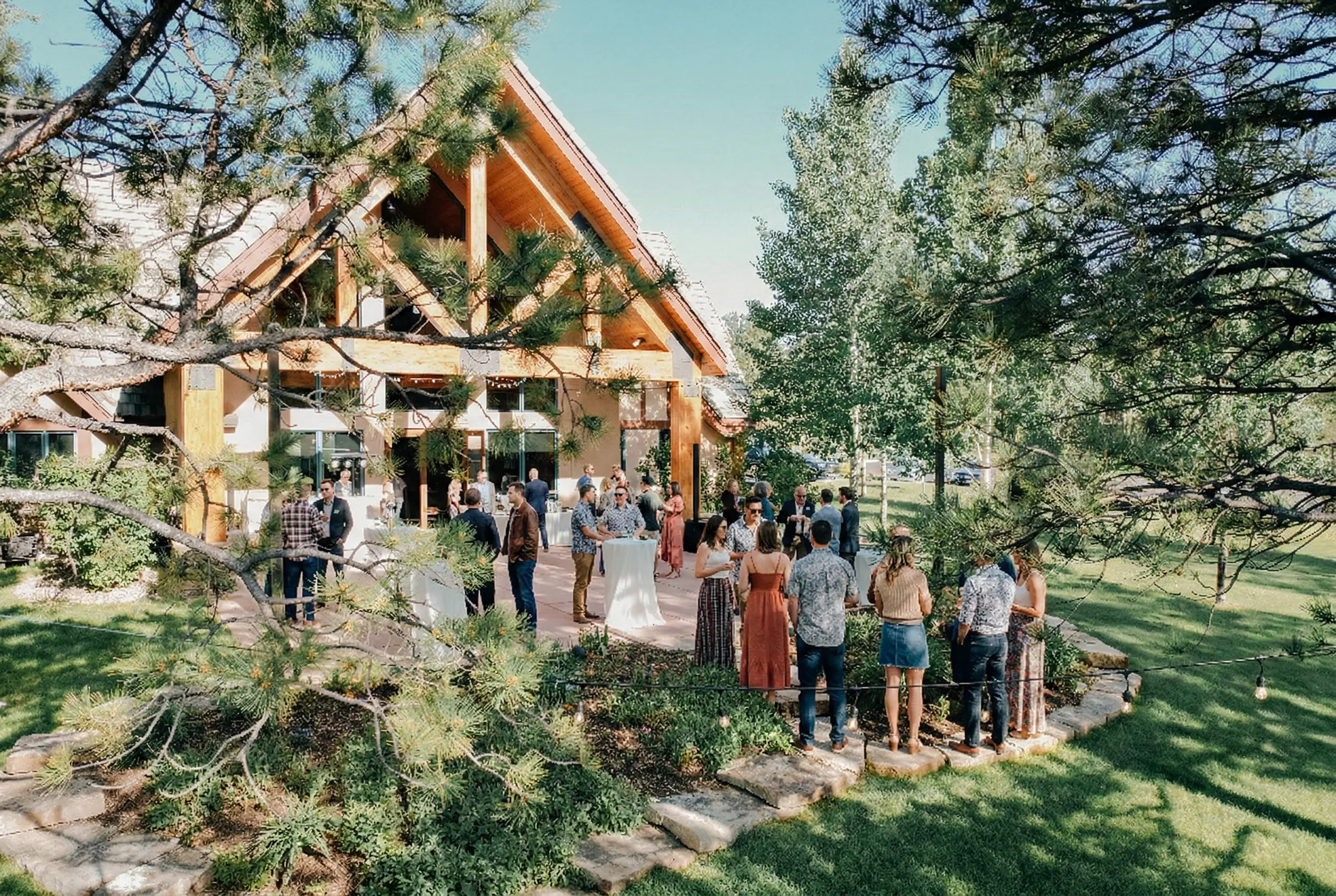 A company picnic in Colorado Springs at The Lodge at Cathedral Pines