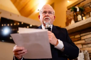 Speaker at board of directors retreat at The Lodge at Cathedral Pines