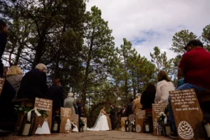 A micro wedding in Colorado Springs at The Lodge at Cathedral Pines