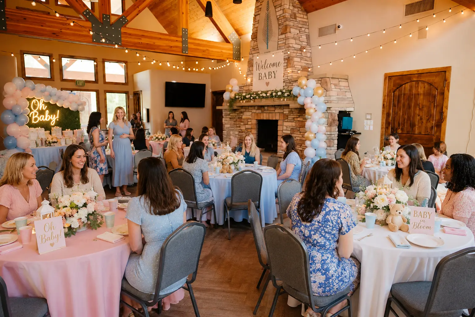 A baby shower in Colorado Springs at The Lodge at Cathedral Pines